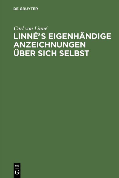 Produktbild: Linn&eacute;s eigenh&auml;ndige Anzeichnungen &uuml;ber sich selbst