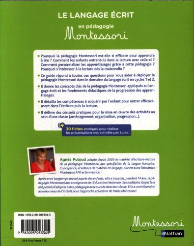 Produktbild: Le langage &eacute;crit en p&eacute;dagogie Montessori de la PS &agrave; la GS