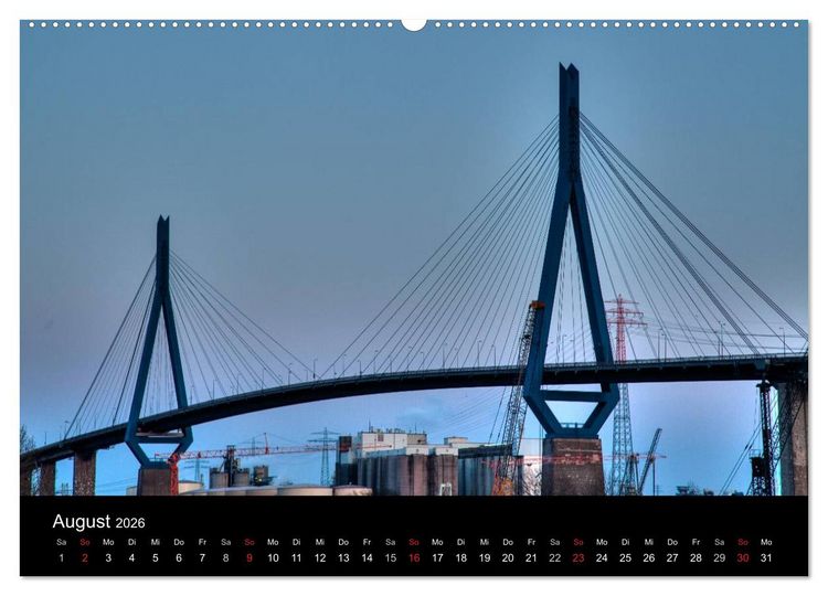 Produktbild: Hafen Hamburg (Wandkalender 2026 DIN A2 quer), CALVENDO Monatskalender
