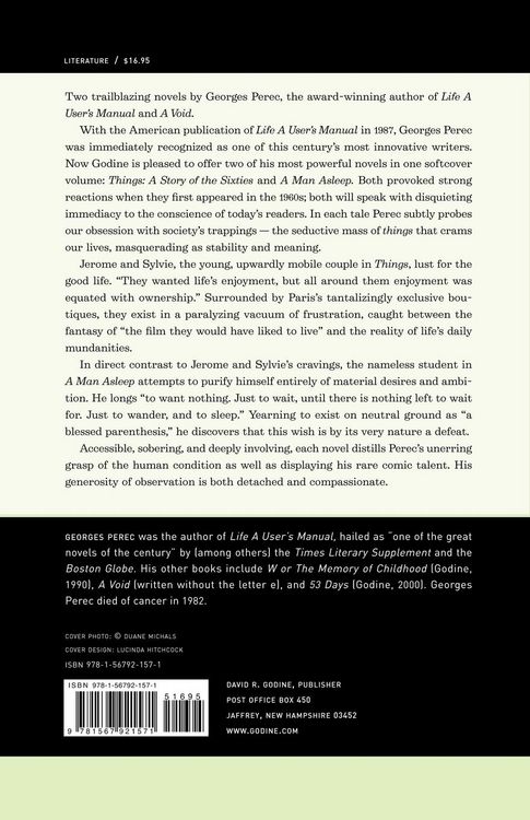 Produktbild: Perec, G: Things: A Story of the Sixties and a Man Asleep