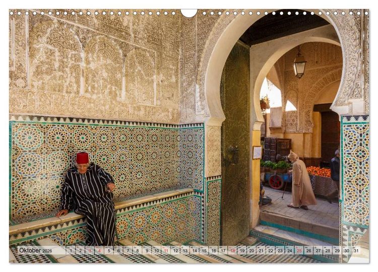Produktbild: Marokko: Marrakesch, Atlas, Sahara, F&egrave;s (Wandkalender 2026 DIN A3 quer), CALVENDO Monatskalender