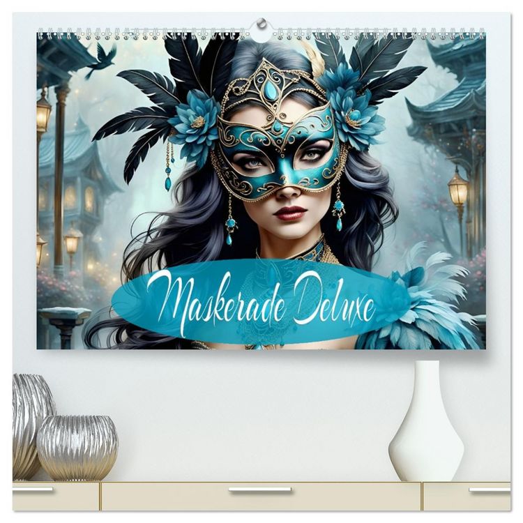 Produktbild: Maskerade Deluxe (hochwertiger Premium Wandkalender 2026 DIN A2 quer), Kunstdruck in Hochglanz
