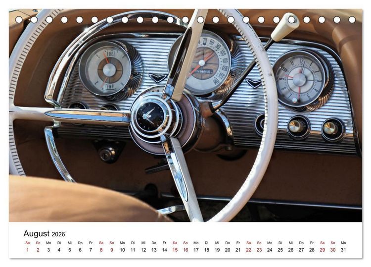 Produktbild: Klassische Armaturenbretter (Tischkalender 2026 DIN A5 quer), CALVENDO Monatskalender