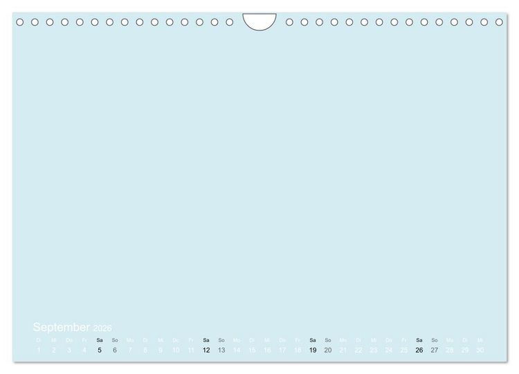 Produktbild: Bastelkalender - hell Blau (Wandkalender 2026 DIN A4 quer), CALVENDO Monatskalender