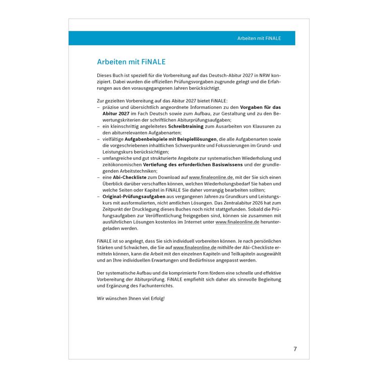 Produktbild: FiNALE Pr&uuml;fungstraining Zentralabitur Nordrhein-Westfalen
