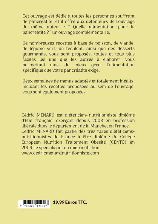 Produktbild: Mes recettes faciles pour la pancr&eacute;atite.