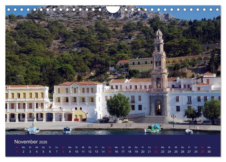 Produktbild: Rhodos mit Lindos und Symi (Wandkalender 2026 DIN A4 quer), CALVENDO Monatskalender