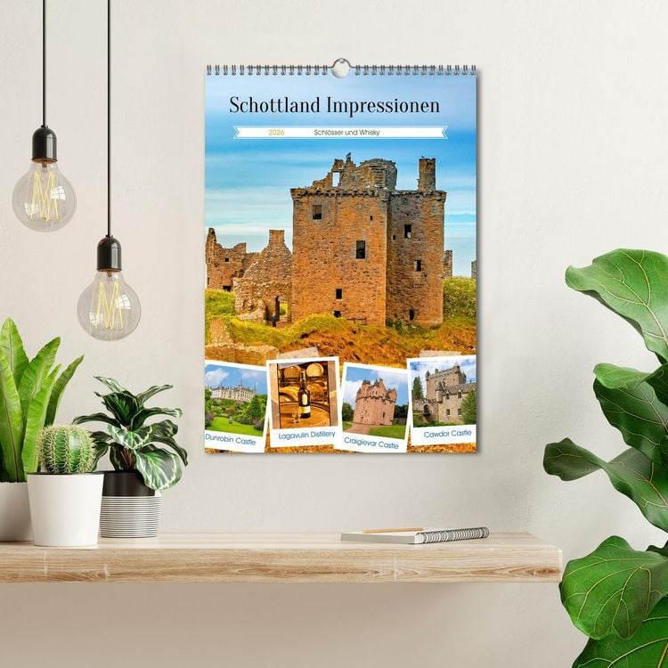 Produktbild: Schottland Impressionen - Schl&ouml;sser und Whisky (Wandkalender 2026 DIN A3 hoch), CALVENDO Monatskalender