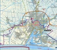 Produktbild: KOMPASS Fahrrad-Tourenkarte Nordseek&uuml;stenradweg 1, von der holl&auml;ndischen Grenze nach Hamburg, 1:50.000