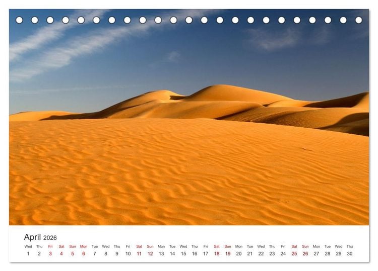 Produktbild: Desert dunes in Abu Dhabi (Desk Calendar 2026 DIN A5 landscape), CALVENDO 12 Month DeskCalendar