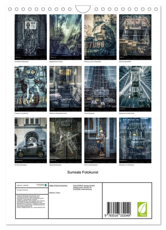 Produktbild: Surreale Fotokunst (Wandkalender 2026 DIN A4 hoch), CALVENDO Monatskalender