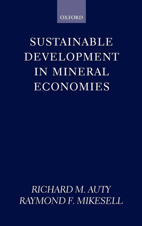 Produktbild: Sustainable Development in Mineral Economies