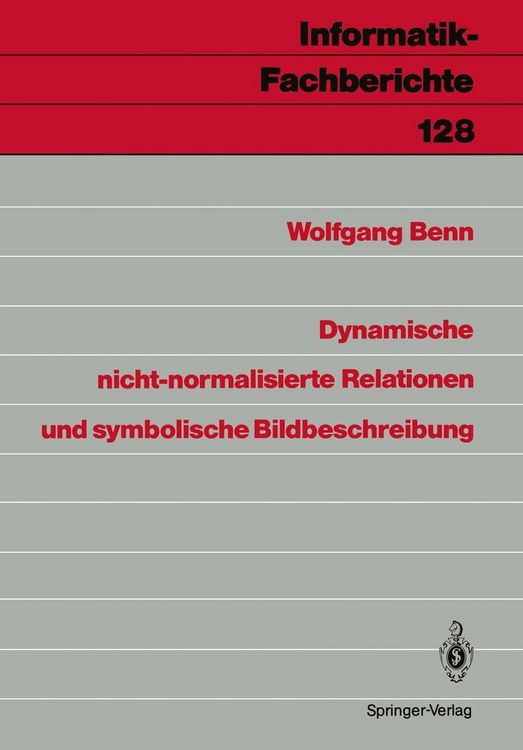 Produktbild: Dynamische nicht-normalisierte Relationen und symbolische Bildbeschreibung