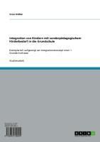 Produktbild: Integration von Kindern mit sonderp&auml;dagogischem F&ouml;rderbedarf in die Grundschule