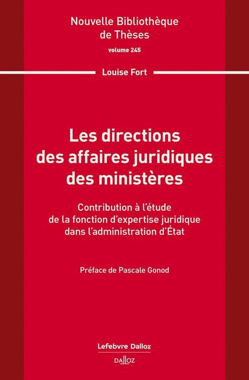 Produktbild: Les Directions des Affaires Juridiques des Ministeres. Volume 245