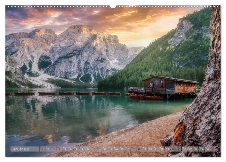 Produktbild: Verzauberte Bergwelten (hochwertiger Premium Wandkalender 2026 DIN A2 quer), Kunstdruck in Hochglanz