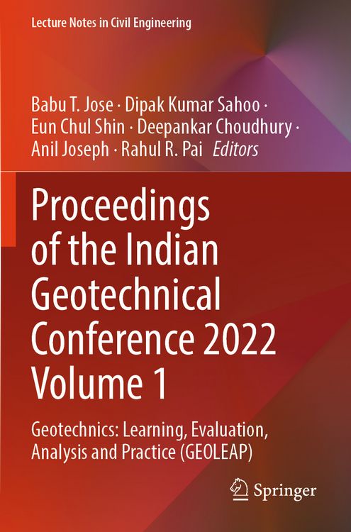 Produktbild: Proceedings of the Indian Geotechnical Conference 2022 Volume 1