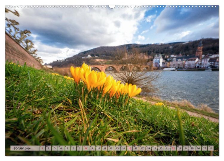 Produktbild: Heimweh nach Heidelberg - Die romantische Stadt am Neckar (hochwertiger Premium Wandkalender 2026 DIN A2 quer), Kunstdruck in Hochglanz