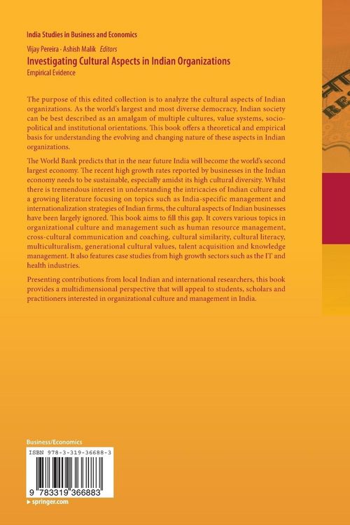 Produktbild: Investigating Cultural Aspects in Indian Organizations