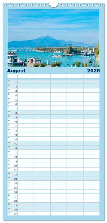 Produktbild: Familienplaner 2026 - Traumziel am Gardasee. Peschiera del Garda mit 5 Spalten (Wandkalender, 21 x 45 cm) CALVENDO