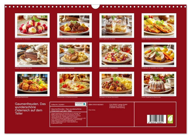 Produktbild: Gaumenfreuden. Das wundersch&ouml;ne &Ouml;sterreich auf dem Teller (Wandkalender 2027 DIN A3 quer), CALVENDO Monatskalender