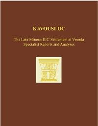 Produktbild: Kavousi IIC: The Late Minoan IIIC Settlement at Vronda