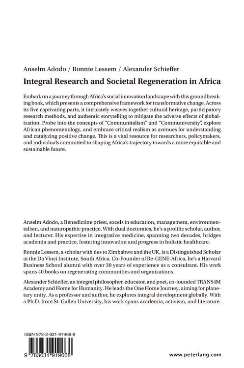 Produktbild: Integral Research and Societal Regeneration in Africa