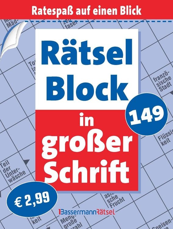 Produktbild: R&auml;tselblock in gro&szlig;er Schrift 149