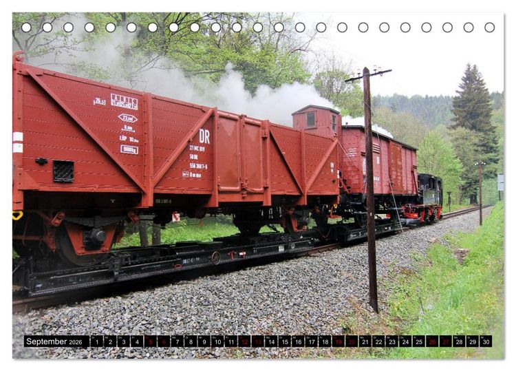 Produktbild: Dampfbahnromantik - Dampfbahnen auf schmaler Spur (Tischkalender 2026 DIN A5 quer), CALVENDO Monatskalender