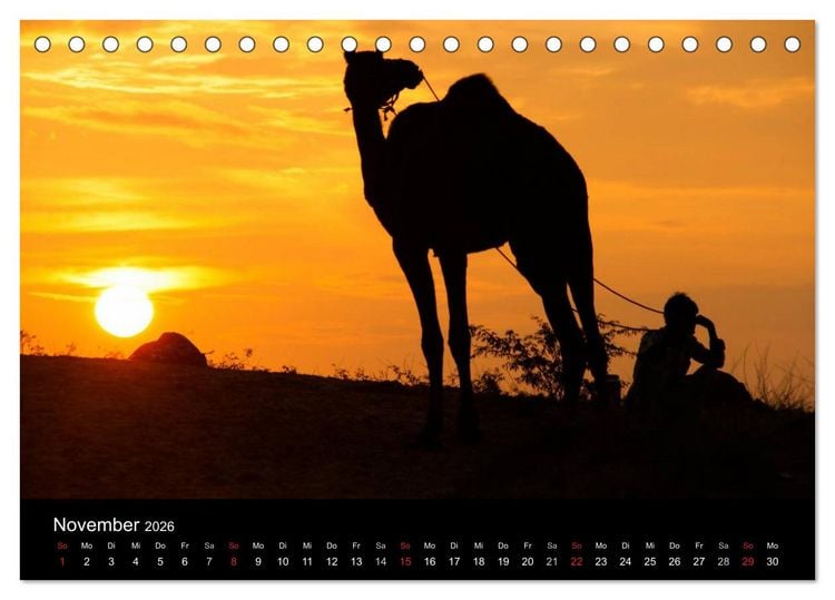 Produktbild: Romantisches Indien (Tischkalender 2026 DIN A5 quer), CALVENDO Monatskalender