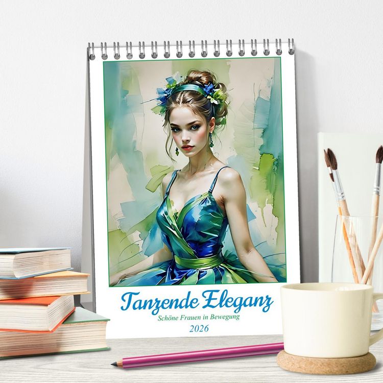 Produktbild: Tanzende Eleganz (Tischkalender 2026 DIN A5 hoch), CALVENDO Monatskalender
