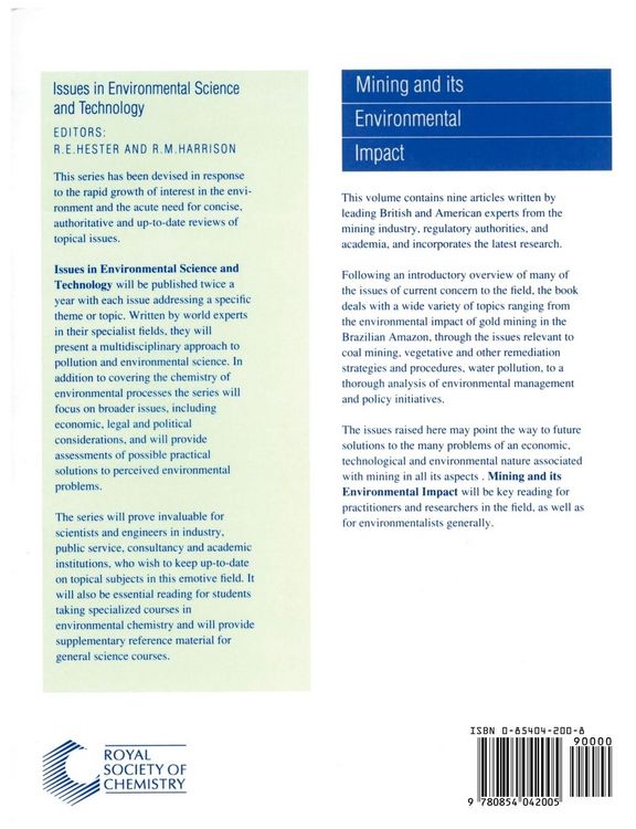 Produktbild: Mining and its Environmental Impact