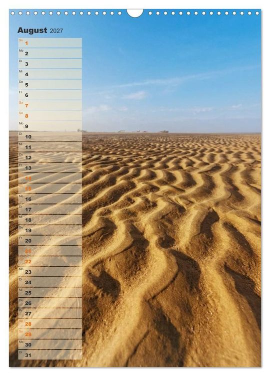 Produktbild: Zwischen D&uuml;nen und Watt / Geburtstagskalender (Wandkalender 2027 DIN A3 hoch), CALVENDO Monatskalender