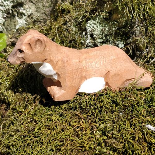 Produktbild: Wudimals A040716 - Hermelin, Stoat, handgeschnitzt aus Holz
