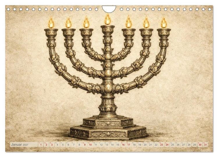 Produktbild: Die Ger&auml;te in der Stiftsh&uuml;tte - Bilder und hebr&auml;ische Begriffe (Wandkalender 2027 DIN A4 quer), CALVENDO Monatskalender
