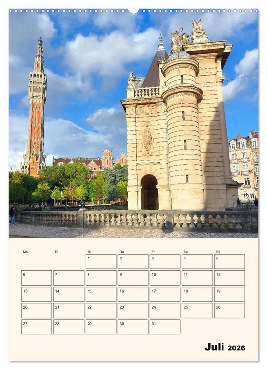 Produktbild: Lille - Lebendige Metropole (Wandkalender 2026 DIN A2 hoch), CALVENDO Monatskalender