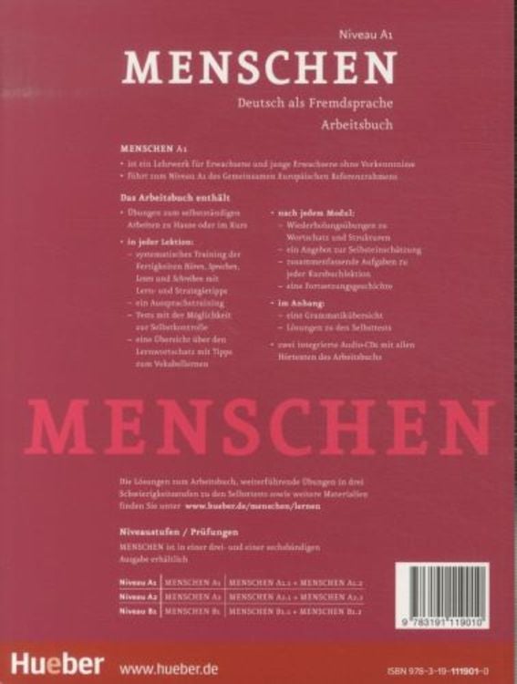 Produktbild: Menschen A1. Arbeitsbuch mit 2 Audio-CDs
