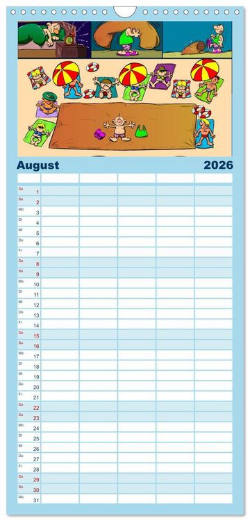 Produktbild: Familienplaner 2026 - Trumix Cartoons - Dumm gelaufen mit 5 Spalten (Wandkalender, 21 x 45 cm) CALVENDO