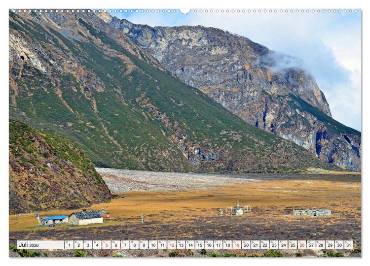 Produktbild: NEPAL, die Umrundung des Manaslu (Wandkalender 2026 DIN A2 quer), CALVENDO Monatskalender