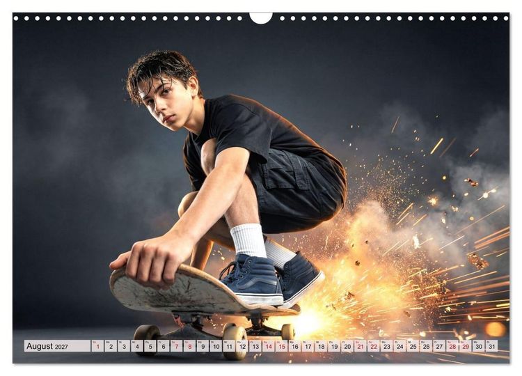 Produktbild: Dimensionen des Skateboarding (Wandkalender 2027 DIN A3 quer), CALVENDO Monatskalender
