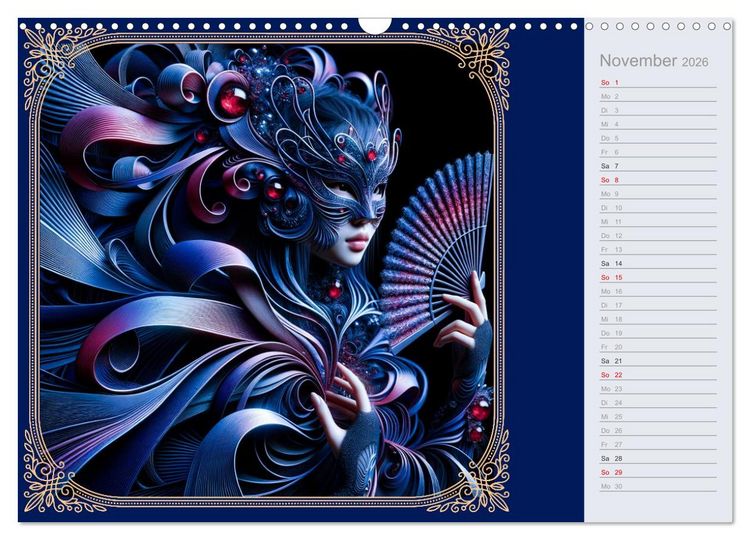 Produktbild: Gesichter als Leinwand (Wandkalender 2026 DIN A3 quer), CALVENDO Monatskalender