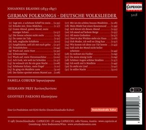 Produktbild: Coburn/Prey/Parsons: Deutsche Volkslieder