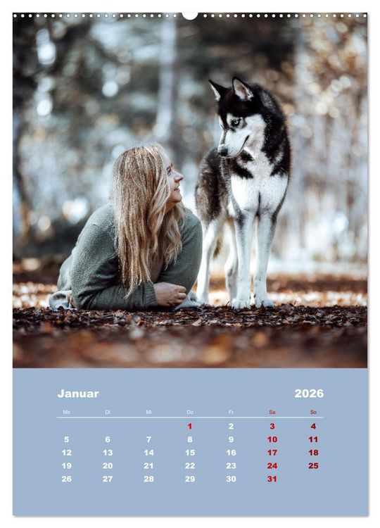 Produktbild: Du und ich - Dreamteamfotografie - Mensch und Hund (hochwertiger Premium Wandkalender 2026 DIN A2 hoch), Kunstdruck in Hochglanz