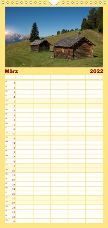 Produktbild: Familienplaner Typisch S&uuml;dtirol (Wandkalender 2022 , 21 cm x 45 cm, hoch)