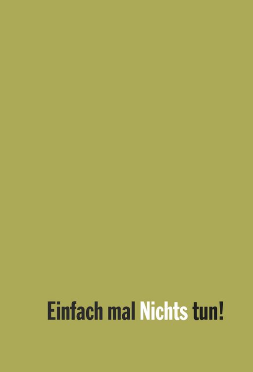 Produktbild: Einfach mal Nichts tun!