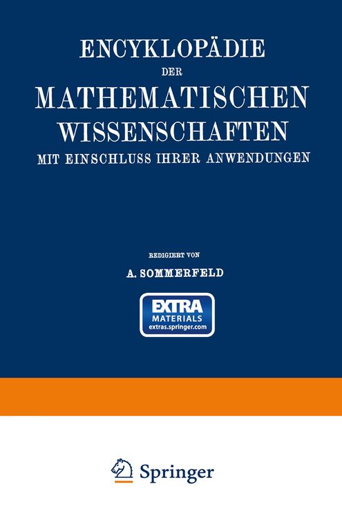 Produktbild: Encyklop&auml;die der mathematischen Wissenschaften mit Einschluss ihrer Anwendungen