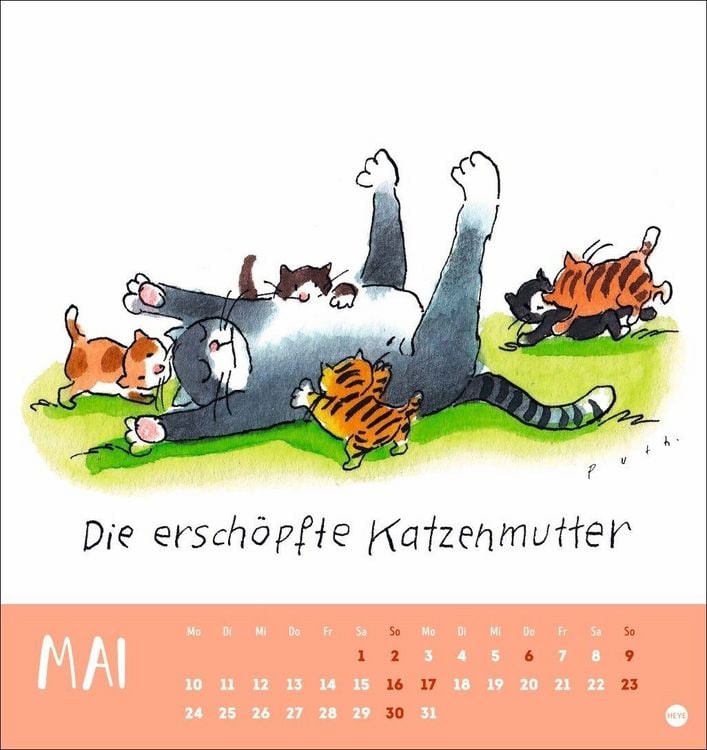 Produktbild: Puth Yoga f&uuml;r die Katz Postkartenkalender 2027