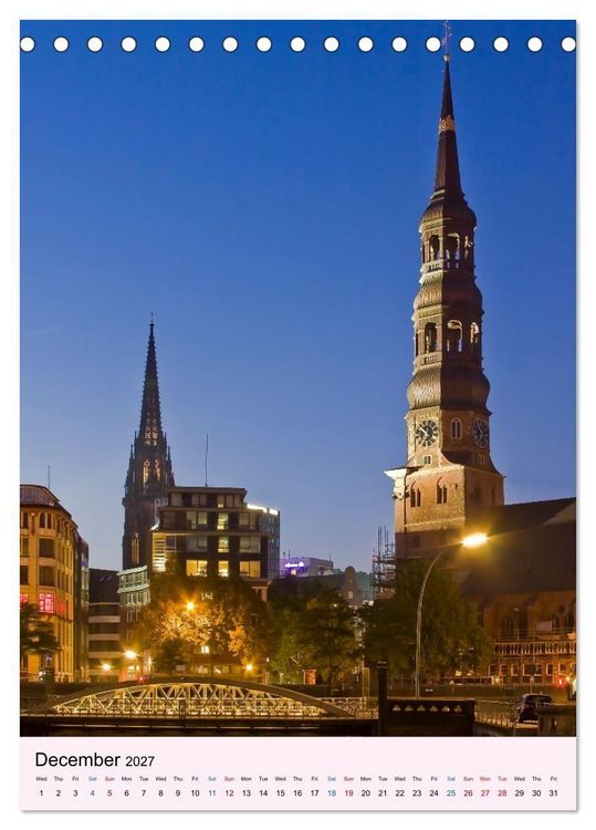 Produktbild: Hamburg - Life Along the Water (Desk Calendar 2027 DIN A5 portrait), CALVENDO 12 Month DeskCalendar