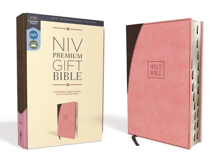 Produktbild: Niv, Premium Gift Bible, Leathersoft, Pink/Brown, Red Letter Edition, Indexed, Comfort Print