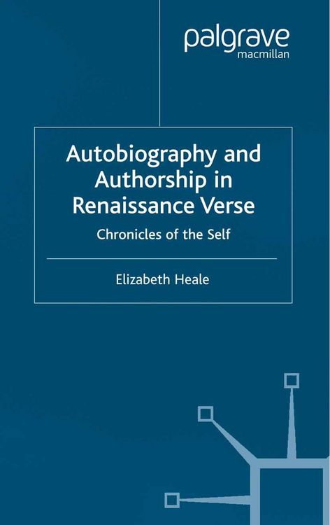 Produktbild: Autobiography and Authorship in Renaissance Verse